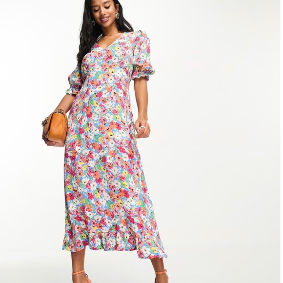 Nobody's Child Floral Midi Dress - Picture 1 of 3